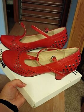 Red Studded Chelsea Crews!